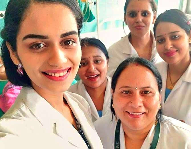 Miss India Manushi Chillar While Studying Medical